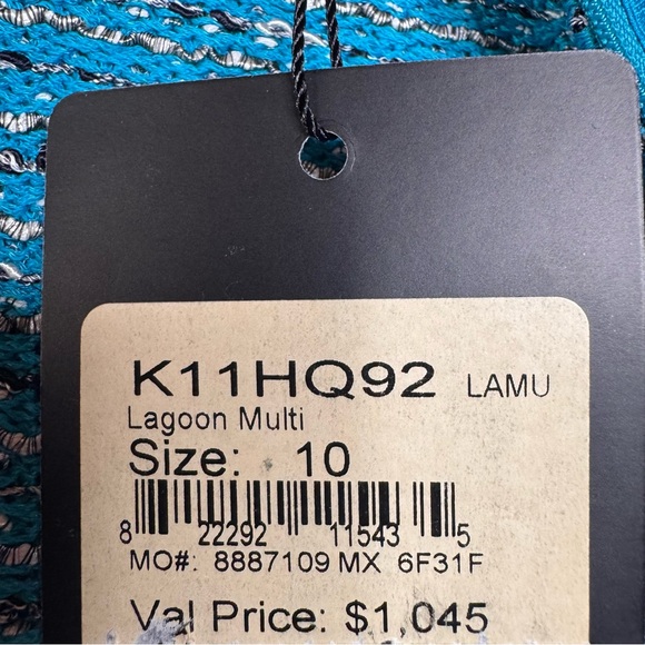 St. John Blue with Tag Luxe Shimmer Metallic Knit A-line Cocktail Dress - 10 - Picture 6 of 12